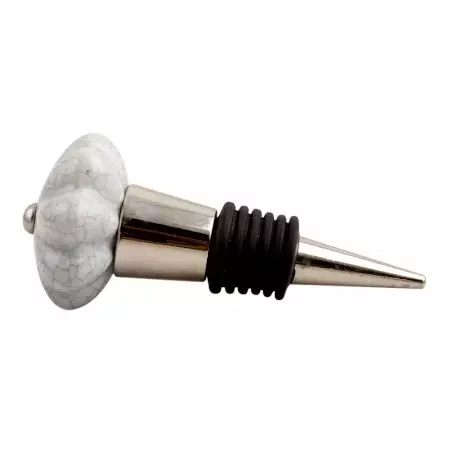 Steel Grey Melon Crackle Ceramic Wine Stopper